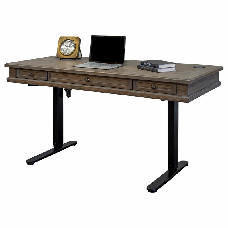 Cheap ๐ Martin Furniture Carson Sit/Stand Height Adjustable Desk In Weathered Dove ๐ - Image 5