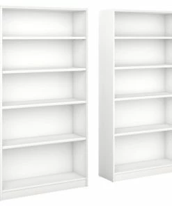 Budget ๐ฅ Bush Business Furniture Bush Furniture Universal 5 Shelf Bookcase In Pure White (Set Of 2) ๐