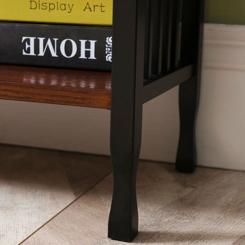 Coupon ✨ Leick Home Leick Ironcraft Mantel Height Brown Wood Bookcase With Drawer Storage 🤩 - Image 5