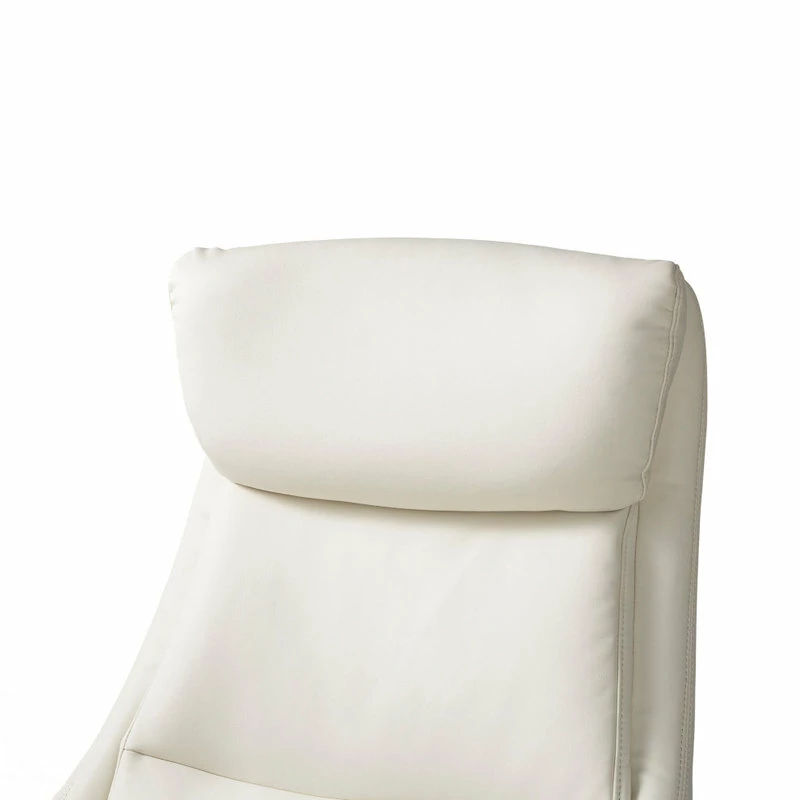 Best reviews of โ๏ธ Glitzhome Mid-Century Leatherette Adjustable Swivel High Back Office Chair, Cream White ๐ - Image 12