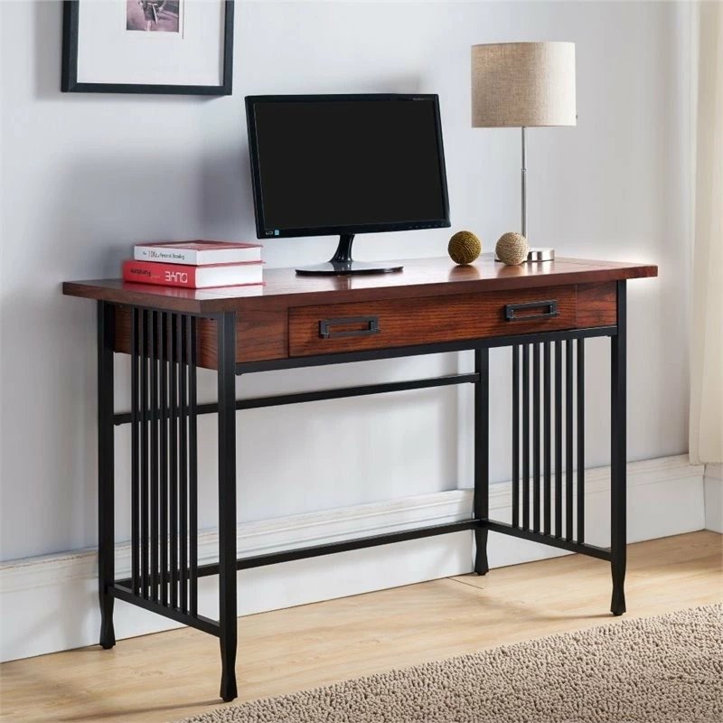 Best reviews of 🛒 Leick Home Leick Ironcraft Computer Desk In Mission Oak ⭐ - Image 4