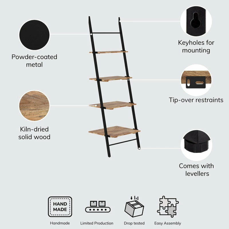 Coupon ๐ฅ Madeleine Home Inc. Claret Ladder Shelf, Natural ๐งจ - Image 12