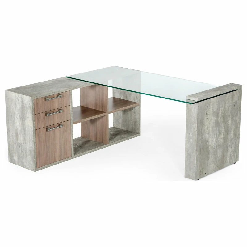 Discount ๐คฉ Vig Furniture Inc. Nova Domus Boston Modern Glass And Concrete Reversible Desk ๐ - Image 6