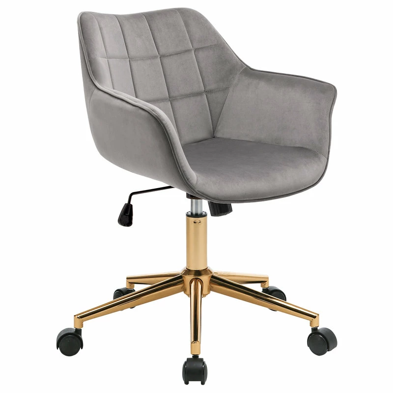 Wholesale ๐งจ Duhome Elegant Lifestyle Square Tufted Velvet Home Office Chair, Grey ๐
