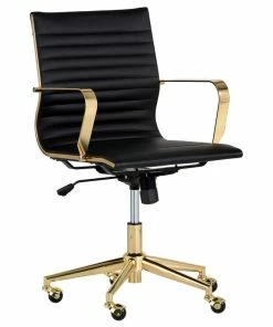 Wholesale 😀 Sunpan Modern Home Jessica Office Chair, Gold, Black 👏