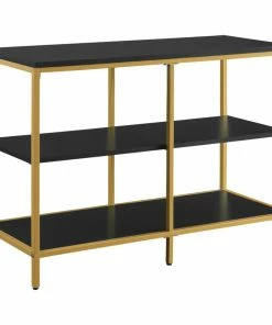 Flash Sale 😀 Office Star Products Modern Life Double 3-Shelf Bookcase/Credenza, Black 😍
