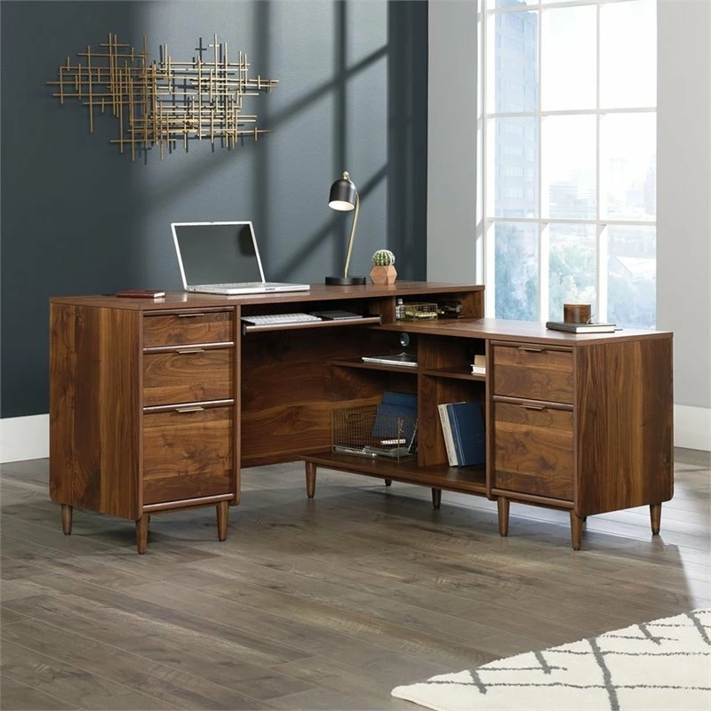 New โจ Sauder Clifford Place L Shaped Computer Desk In Grand Walnut ๐ฏ - Image 3