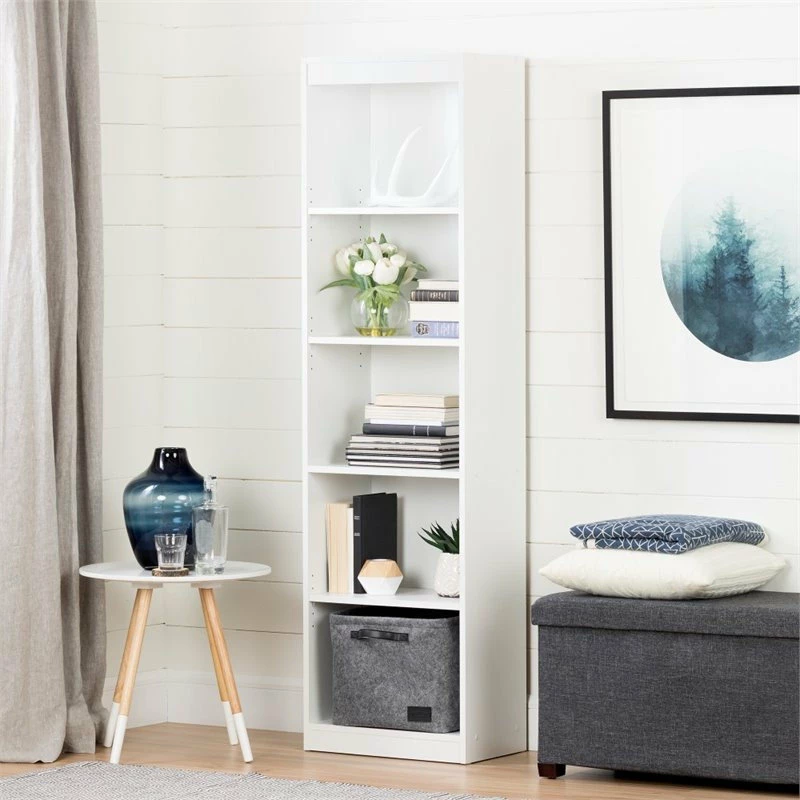 Buy ๐งจ South Shore Furniture South Shore Axess 5-Shelf Narrow Bookcase In Pure White ๐คฉ - Image 3
