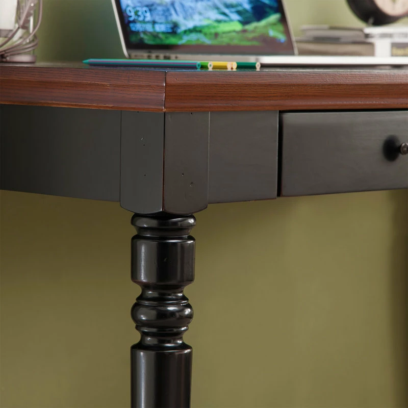 Buy ๐ Leick Home Office Farmhouse Writing Desk Drawer In Blac And Russet ๐ - Image 6