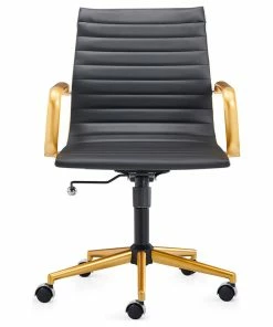 Hot Sale 🥰 LUXMOD® Gold Office Chair, Ergonomic Desk Chair,Modern Executive Chair., Gold-Bl ❤️