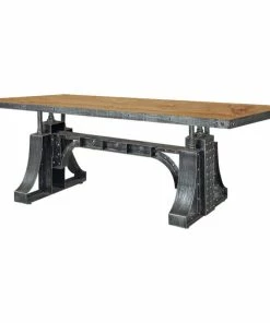 Best Sale ๐ Homary Industrial Office Desk Executive Desk With Solid Wood Top Bridge Base, Small โค๏ธ