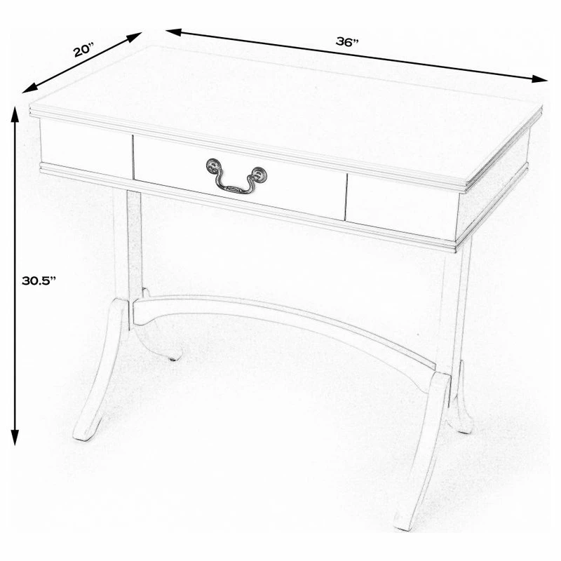 Outlet ๐ฅ Butler Specialty Company Alta Writing Desk, Cherry Brown ๐ - Image 9