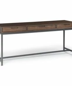 Cheap 🎉 Simpli Home Ltd. Simpli Home Banting Solid Hardood Industrial 72 " Desk In Walnut Brown 🔔