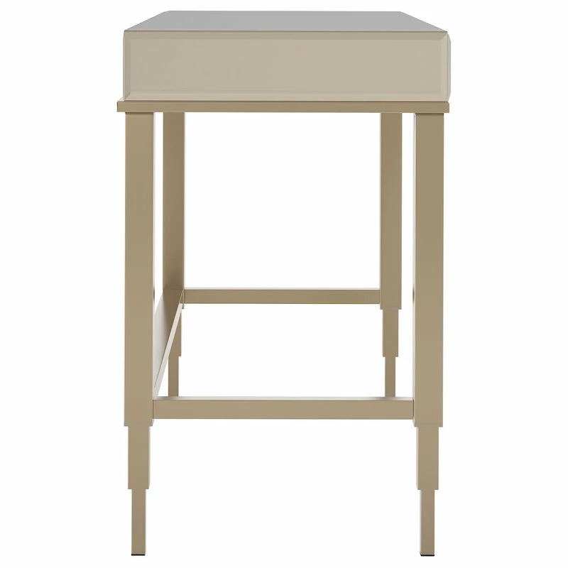 Flash Sale 🎉 Inspire Q Ambrosine Mirrored Writing Desk, Champagne Gold 🎁 - Image 4