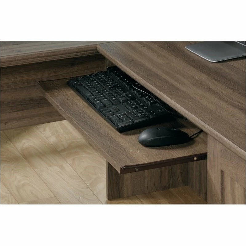 Best reviews of ๐ฏ Sauder Harbor View Contemporary Wood L Shaped Computer Desk In Salt Oak โญ - Image 5