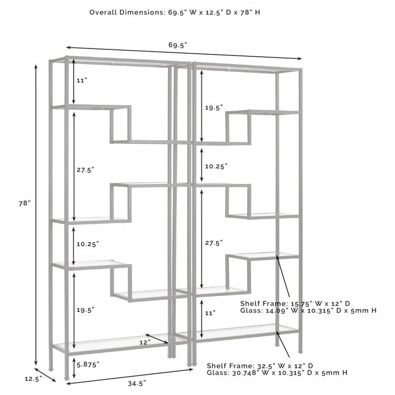 Cheap ๐ Crosley Sloane 2-Piece Etagere Set, Matte Black ๐ฅ - Image 4