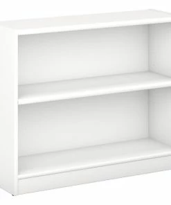 Cheap ❤️ Bush Business Furniture Universal 2 Shelf Bookcase In Pure White - Engineered Wood 👏