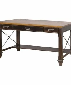 Promo 🎁 Martin Furniture Hartford Writing Desk In Two Tone Distressed Black 🔥