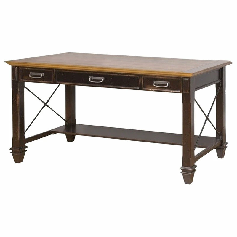 Promo ๐ Martin Furniture Hartford Writing Desk In Two Tone Distressed Black ๐ฅ
