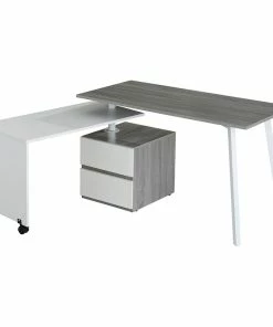 Best reviews of 🎉 Rta Products- L Techni Mobili Rotating Multi, Positional Modern Desk , Color, Gray 🔔