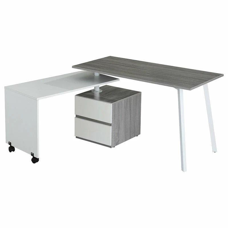 Best reviews of ๐ Rta Products- L Techni Mobili Rotating Multi, Positional Modern Desk , Color, Gray ๐