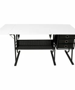 Best deal 🤩 Studio Designs Eclipse Hobby Sewing Table, Black And White ⭐