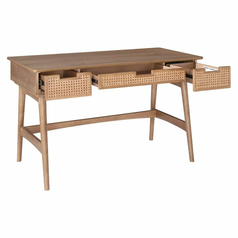 Best deal π Linon Home Decor Products Linon Luca Rattan Wood Desk In Natural π - Image 2
