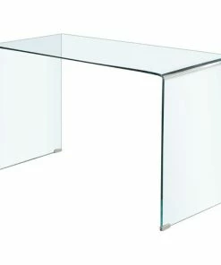 Cheap ๐ฅฐ Coaster Home Furnishings Coaster Highsmith Contemporary Clear Bent Glass Writing Desk ๐งจ