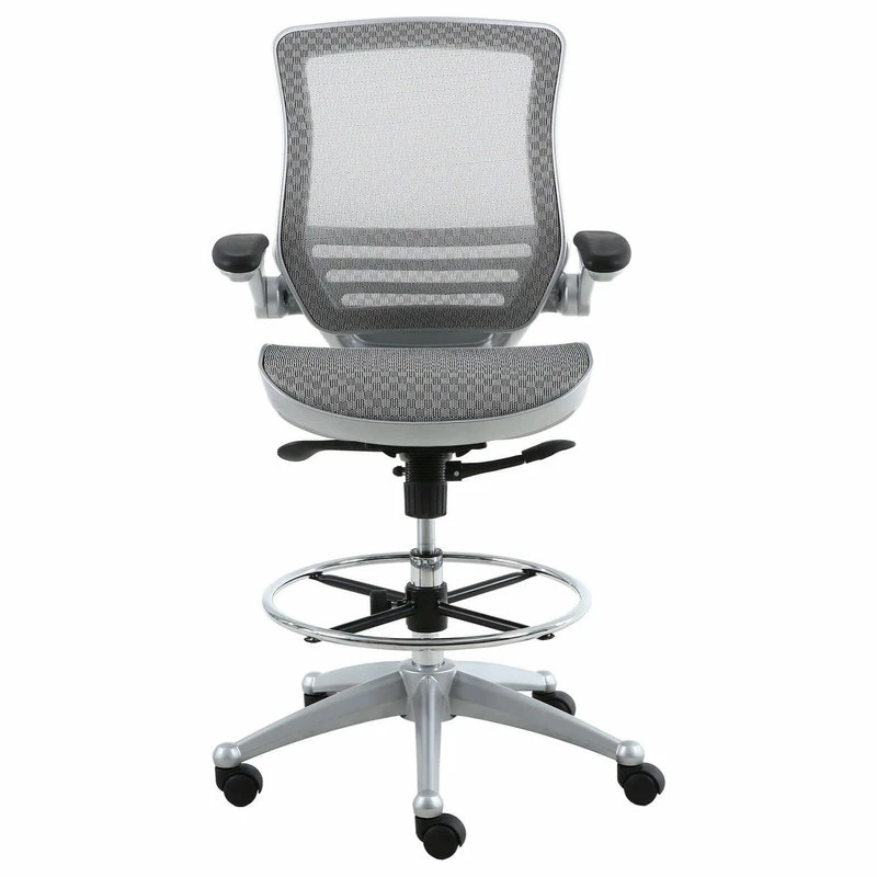 Outlet π Harwick Evolve All Mesh, Heavy Duty Drafting Chair, Platinum π - Image 5