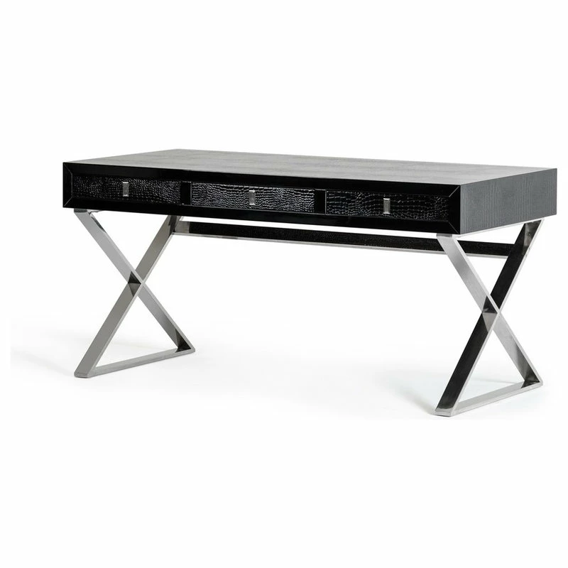 Flash Sale ๐ Vig Furniture Inc. A&X Congress Transitional Black Crocodile Desk ๐ - Image 3