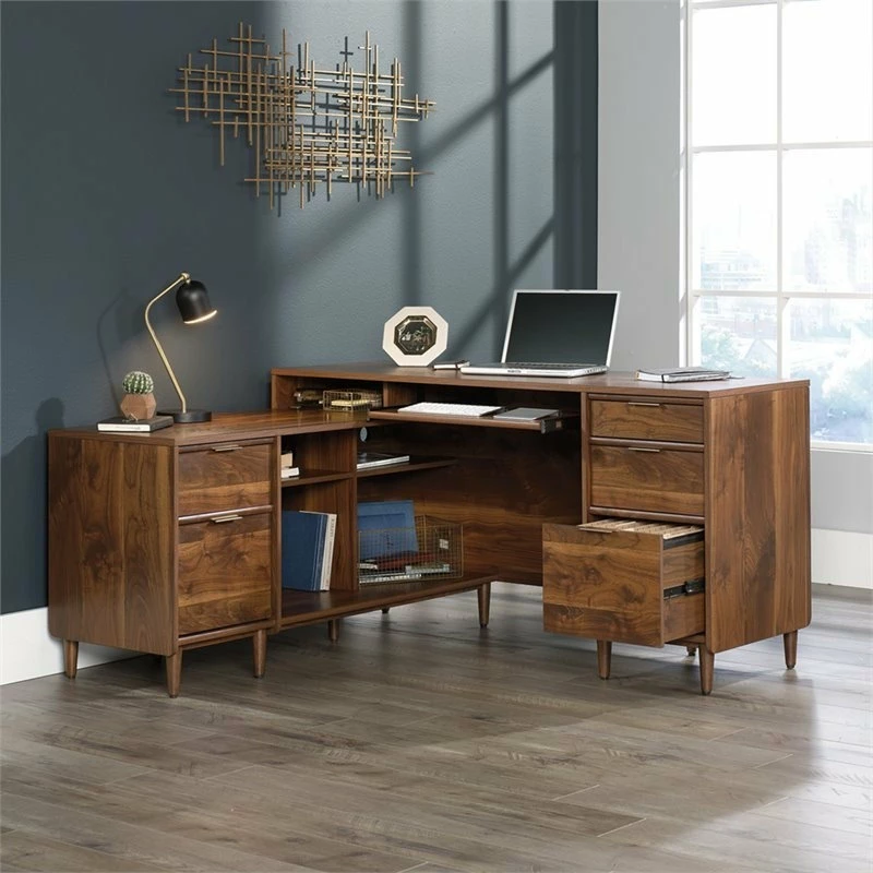 New โจ Sauder Clifford Place L Shaped Computer Desk In Grand Walnut ๐ฏ - Image 5