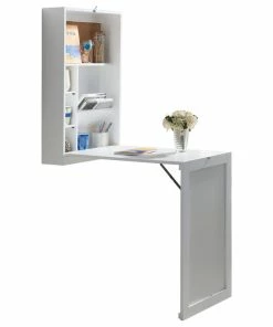 Best reviews of 😀 Pilaster Designs Eliza Wall-Mounted Fold-Out Convertible Writing Desk, White 🔔