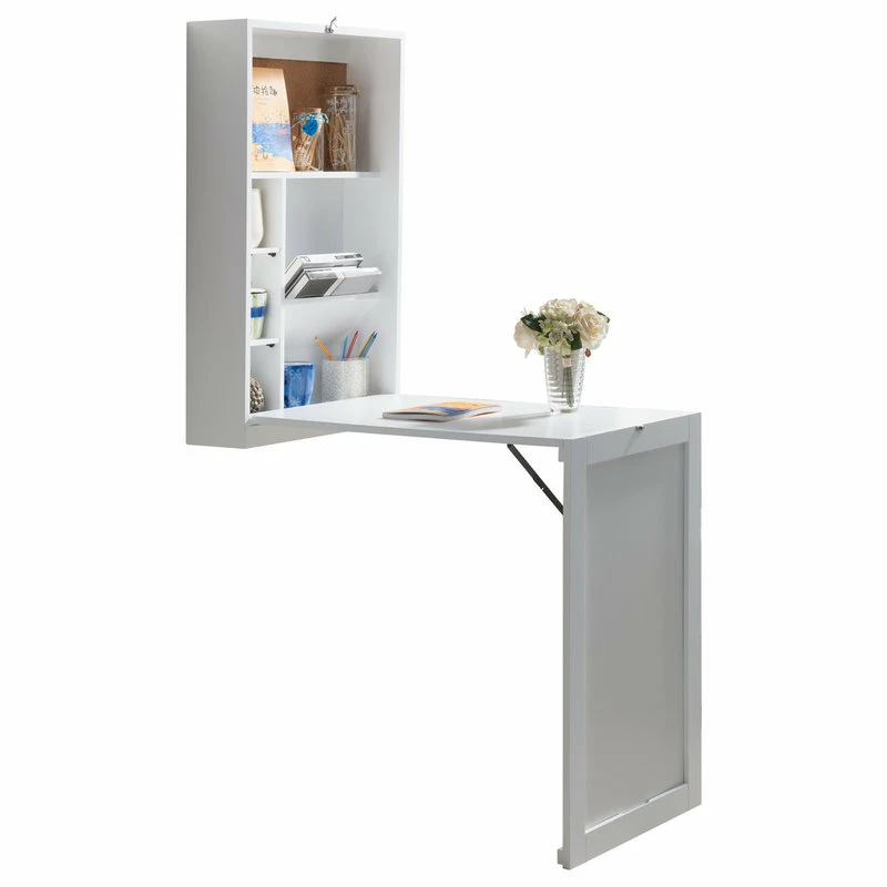 Best reviews of 😀 Pilaster Designs Eliza Wall-Mounted Fold-Out Convertible Writing Desk, White 🔔