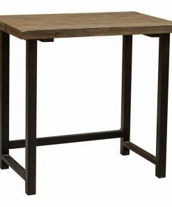 Outlet 😍 Bolton Furniture, Inc. Pomona 32"W Small Metal And Solid Wood Desk ⭐