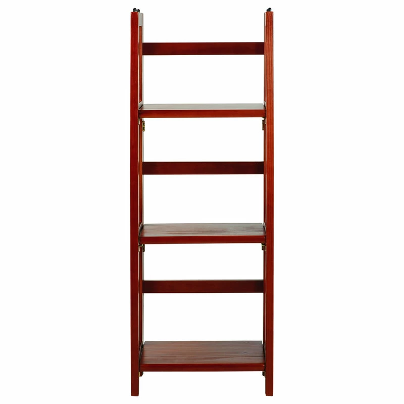 New ๐ Casual Home 3-Shelf Folding Bookcase 14" Wide, Mahogany ๐ - Image 4
