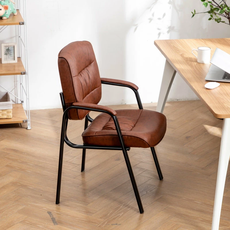 Discount ๐ Btexpert Keith Leather Reception Chair, Black, Espresso ๐ - Image 6