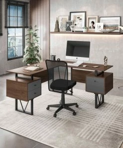 Best reviews of 🎁 Rta Products- L Reversible L-Shape Computer Desk With Drawers And File Cabinet 👏