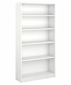 Wholesale 😀 Bush Business Furniture Universal 5 Shelf Bookcase In Pure White - Engineered Wood 👍