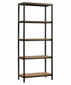 Promo 💯 Sauder North Avenue Engineered Wood/Metal Bookcase In Sindoori Mango 🛒