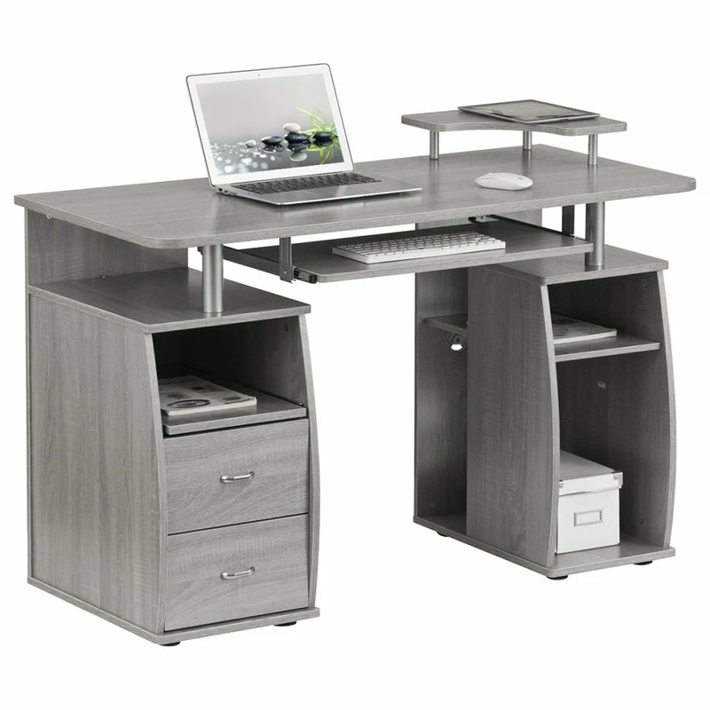 Best Pirce โ Rta Products- L Techni Mobili Complete Computer Workstation Desk With Storage, Grey ๐ฅฐ - Image 4