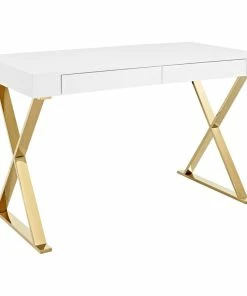 Budget ๐ Modway Sector Office Desk With White Gold Finish EEI-3030-WHI ๐ฅ