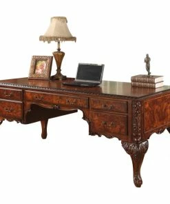 Promo 🧨 Best Master Furniture CDExecutive Traditional Office Desk With Hand Carved Designs 😍