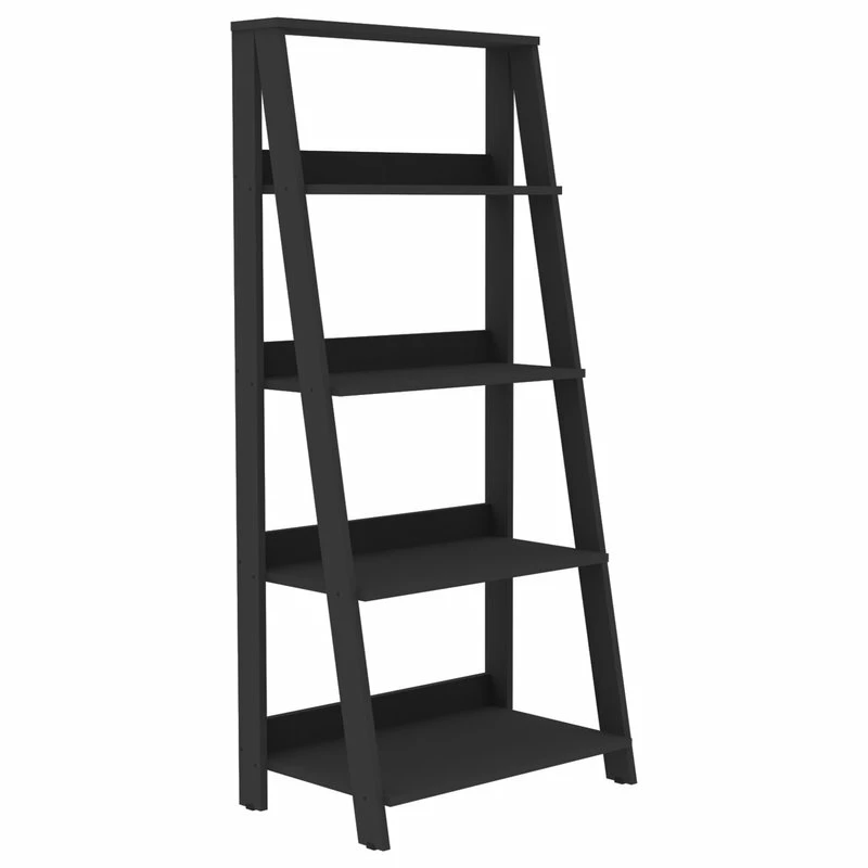 Best reviews of ๐ฏ Walker Edison 55" Wood Ladder Bookshelf, Black โ๏ธ