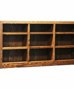 New 👍 Concepts In Wood Traditional 36" Tall 9-Shelf Triple Wide Wood Bookcase In Dry Oak 😍