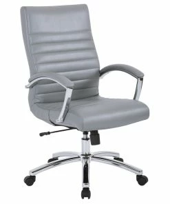 Brand new 😍 Office Star Products Executive Mid-Back Chair, Gray 🧨