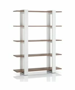 Deals 💯 Furniture Of America E-Commerce By Enitial Lab Furniture Of America Bess Modern Wood 5-Shelf Bookcase In White 🎉