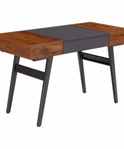 Best deal 💯 Rta Products- L Techni Mobili Expandable Modern Desk With Storage, Mahogany ❤️