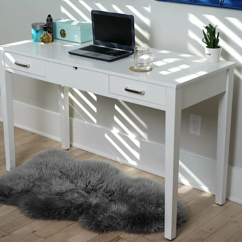 Best Sale ๐ Hives & Honey Haven Home Ainsley Vanity Desk, Crisp White ๐ - Image 3