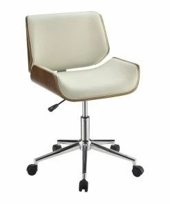 Cheapest 🧨 Coaster Home Furnishings Coaster Contemporary Leatherette Office Chair, White ❤️
