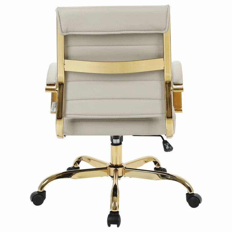 Flash Sale ๐ LeisureMod Benmar Modern Adjustable Leather Office Chair Gold Frame, Tan ๐ - Image 6